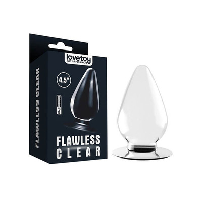 Foto 1 do produto Lovetoy Flawless Clear 4.5" - Plug Anal Transparente em TPE Atóxico - 10 x 6 cm