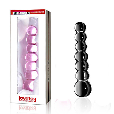 Foto 1 do produto Lovetoy Glass Romance - Plug Anal Escalonado Feito em Vidro - 15 x 3 cm | Cor: Preto