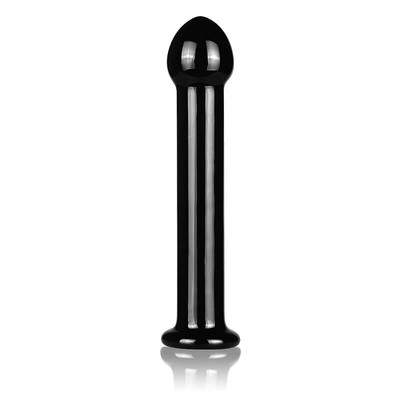 Foto 2 do produto Lovetoy Glass Romance - Plug Anal Liso Feito em Vidro - 16,5 x 3,4 cm | Cor: Preto