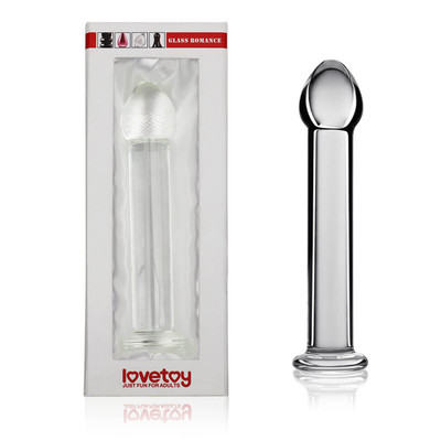 Foto 1 do produto Lovetoy Glass Romance - Plug Anal Liso Feito em Vidro - 16,5 x 3,4 cm | Cor: Transparente
