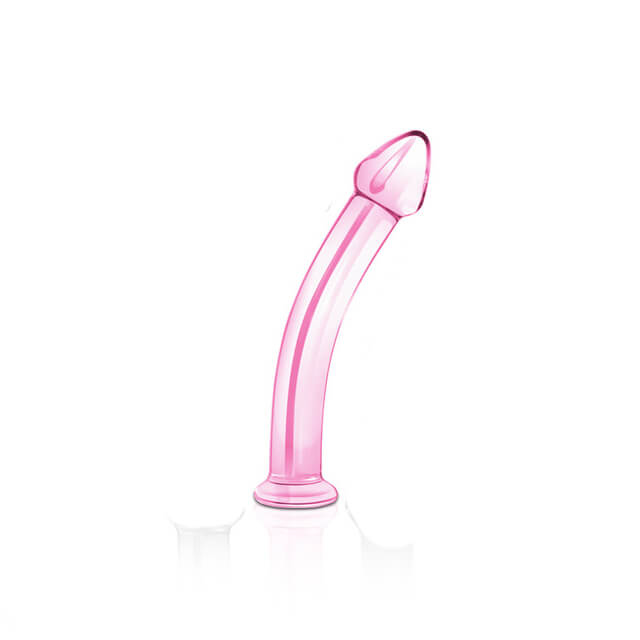 Lovetoy Glass Romance - Plug Anal Liso Feito em Vidro - 17 x 4 cm | Cor: Rosa - 2