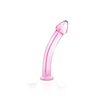 Foto 2 do produto Lovetoy Glass Romance - Plug Anal Liso Feito em Vidro - 17 x 4 cm | Cor: Rosa