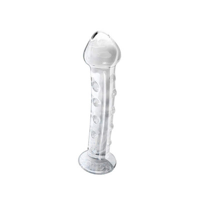 Foto 2 do produto Lovetoy Glass Romance - Plug Anal em vidro com Nódulos - 18 x 3,5 cm  | Cor: Transparente