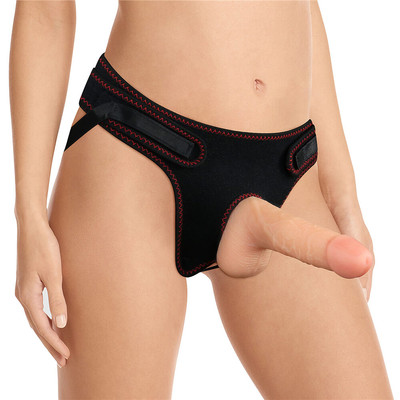 Foto 8 do produto Cinta Peniana em Poliéster e Prótese Peniana Realística com Ventosa, Escroto e Glande Definida - Lovetoy Ingen Strap on Set 7.0 | 13 x 3,6 cm | Disponível em Cores