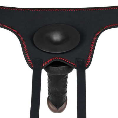 Foto 4 do produto Cinta Peniana em Poliéster e Prótese Peniana Realística com Ventosa, Escroto e Glande Definida - Lovetoy Ingen Strap on Set 7.0 | 13 x 3,6 cm | Disponível em Cores