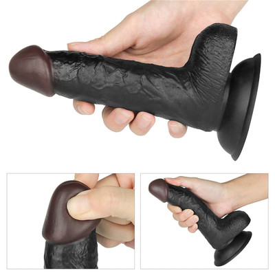 Foto 7 do produto Cinta Peniana em Poliéster e Prótese Peniana Realística com Ventosa, Escroto e Glande Definida - Lovetoy Ingen Strap on Set 7.0 | 13 x 3,6 cm | Disponível em Cores