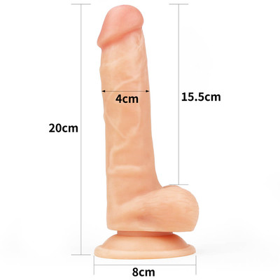 Foto 13 do produto Cinta Peniana em Poliéster com Prótese Peniana Realística com Ventosa, Escroto e Glande Definida - Lovetoy Ingen Strap on Set 7.5  | 15,5 x 4 cm | Disponível em 2 Cores