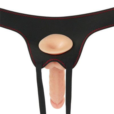Foto 9 do produto Cinta Peniana em Poliéster com Prótese Peniana Realística com Ventosa, Escroto e Glande Definida - Lovetoy Ingen Strap on Set 7.5  | 15,5 x 4 cm | Disponível em 2 Cores