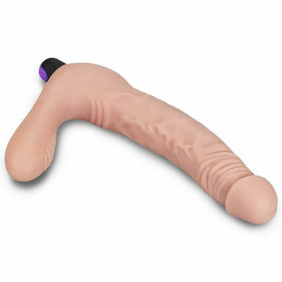 Foto 2 do produto Penetrador Strap-On em Silicone e Bullet Recarregável com 10 Modos de Vibração - Lovetoy Joy | 15,3 x 3,6 cm