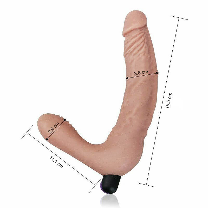 Penetrador Strap-On em Silicone e Bullet Recarregável com 10 Modos de Vibração - Lovetoy Joy | 15,3 x 3,6 cm - 3
