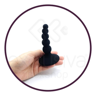 Lovetoy Lure Me Butt Plug - Plug Anal Escalonado com Ventosa - 10,3 x 2,4 cm | Cor: Preto