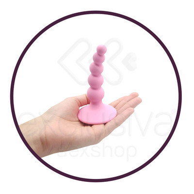 Lovetoy Lure Me Butt Plug - Plug Anal Escalonado com Ventosa - 10,3 x 2,4 cm | Cor: Rosa