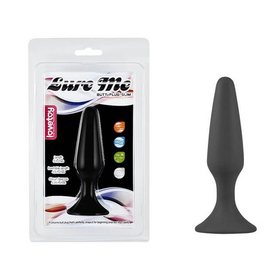 Lovetoy Lure Me - Plug Anal em Formato Cônico com Ventosa - 11,5 x 2,8 cm | Cor: Preto