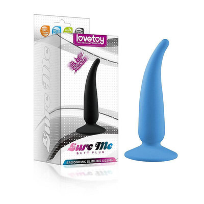 Foto 1 do produto Lovetoy Lure Me - Plug Anal em Formato Cônico com Ventosa - 12,3 x 2,8 cm | Cor: Azul