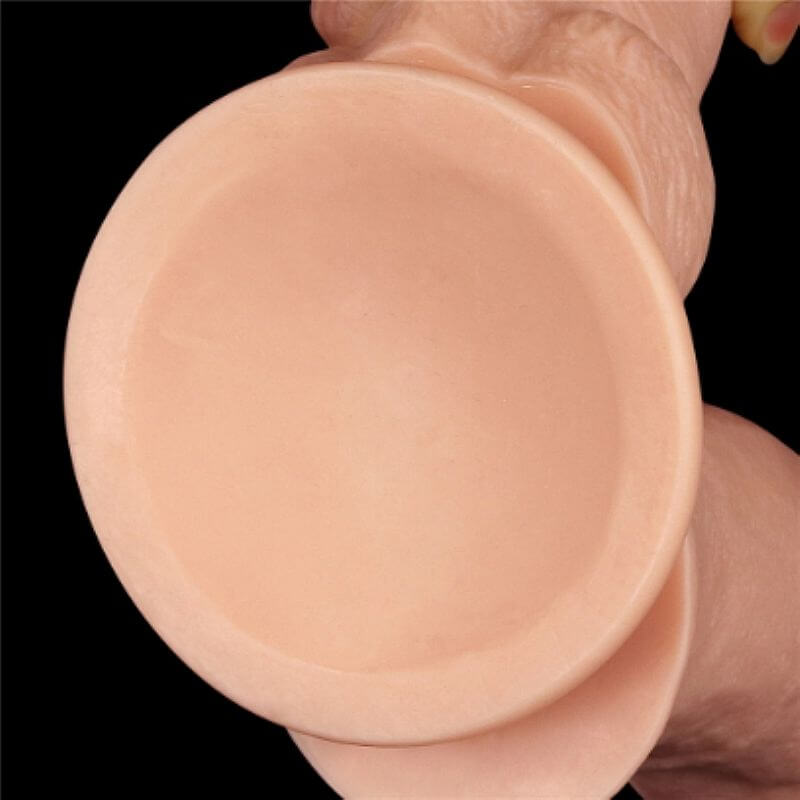 Prótese Dupla em Forma de Pênis Realístico com Glande, Veias e Ventosa - Lovetoy Mega Double Dildo 12" - 5