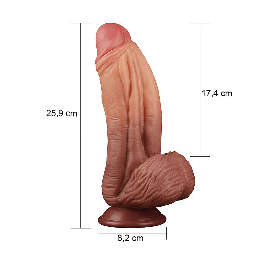 Prótese Realística com Glande Definida, Escroto, Veias e Ventosa - Lovetoy Nature Cock 10" | 17,4 x 6,8 cm | Disponível em 2 Cores - 5