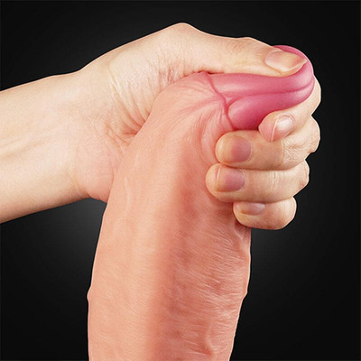 Foto 4 do produto Prótese Realística com Glande Definida, Escroto, Veias e Ventosa - Lovetoy Nature Cock 11" - 20 x 5,4 cm