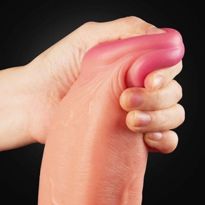 Foto 4 do produto Prótese Realística com Glande Definida, Escroto, Veias e Ventosa - Lovetoy Nature Cock 12" - 22,5 x 5,4 cm