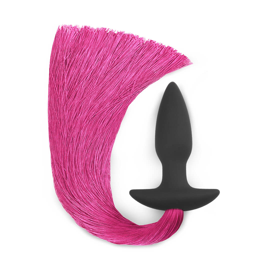 Lovetoy Pony Tail - Plug Anal em Formato Cônico em Silicone com Base de Segurança e Rabo Pink - 12,5 x 3,4 cm - 2