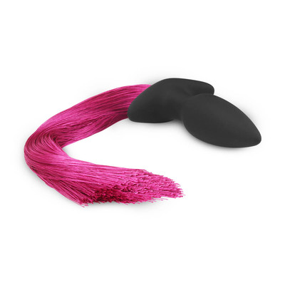 Foto 3 do produto Lovetoy Pony Tail - Plug Anal em Formato Cônico em Silicone com Base de Segurança e Rabo Pink - 12,5 x 3,4 cm