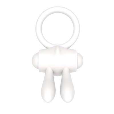 Foto 2 do produto Anel Peniano com Estimulador de Clitóris em Forma de Orelha de Coelho com Vibração Única e Potente - Lovetoy Power Clit Cocking Rabbit | Disponível em 2 cores
