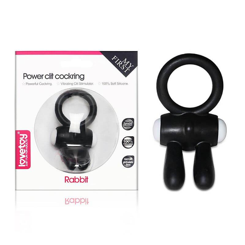 Anel Peniano com Estimulador de Clitóris em Forma de Orelha de Coelho com Vibração Única e Potente - Lovetoy Power Clit Cocking Rabbit | Disponível em 2 cores - 5