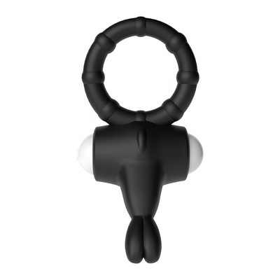 Anel Peniano com Estimulador de Clítoris em Forma de Coelho com Vibração Única e Potente - Lovetoy Power Clit Cocking Thriller