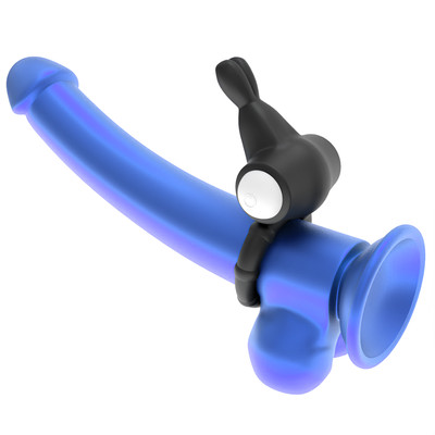 Anel Peniano com Estimulador de Clítoris em Forma de Coelho com Vibração Única e Potente - Lovetoy Power Clit Cocking Thriller