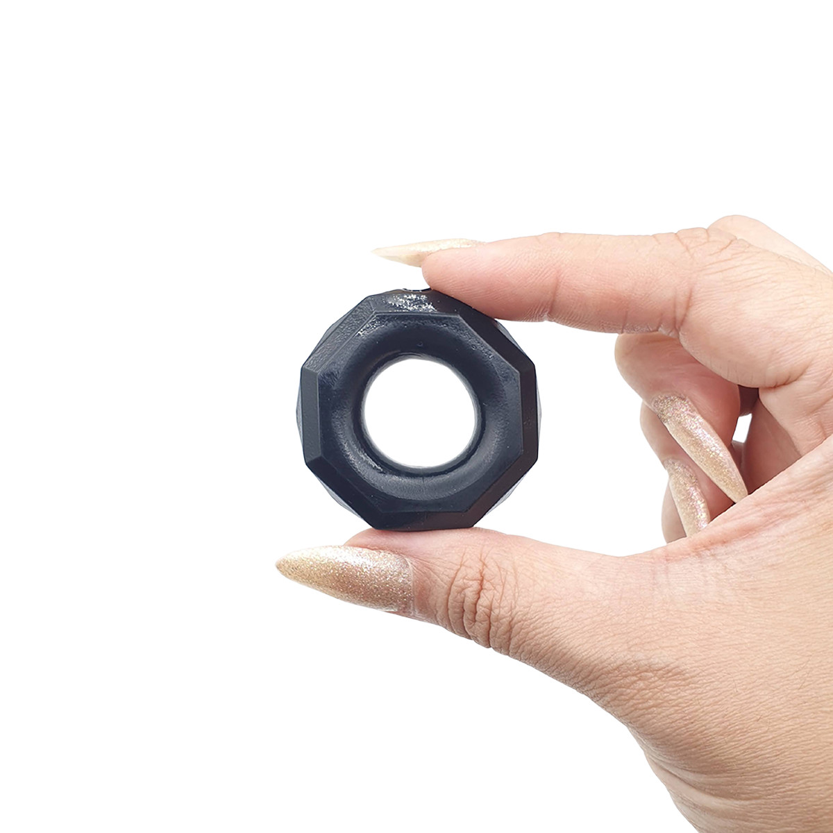 Anel Peniano em TPE com Formato Octógono - Lovetoy Power Plus | Disponível em 2 Cores - 8