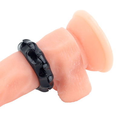 Foto 2 do produto Anel Peniano de Silicone com Pontas Massageadoras - Lovetoy Power Plus | Disponível em 2 Cores
