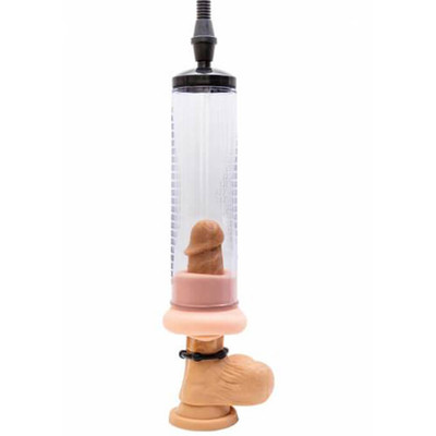 Foto 4 do produto Lovetoy Power Pro Pump - Bomba Peniana Manual com Manopla e Anel com Forma de Vagina - 20 x 6,2 cm
