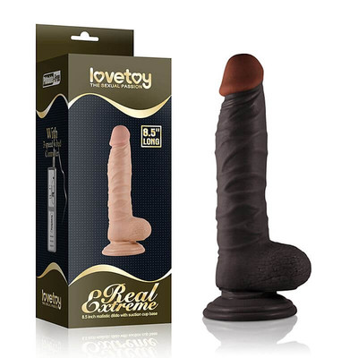 Foto 1 do produto Prótese Realística com Glande Definida, Veias, Escroto e Ventosa - Lovetoy Real Extreme 7.5 | 15,5 x 3,8 cm