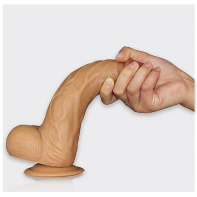 Foto 5 do produto Lovetoy Real Extreme - Prótese Realística com Glande Definida, Veias Salientes, Escroto Avantajado e Ventosa, Possui 3 Modos de Vibrações - 17,5 x 4,2 cm