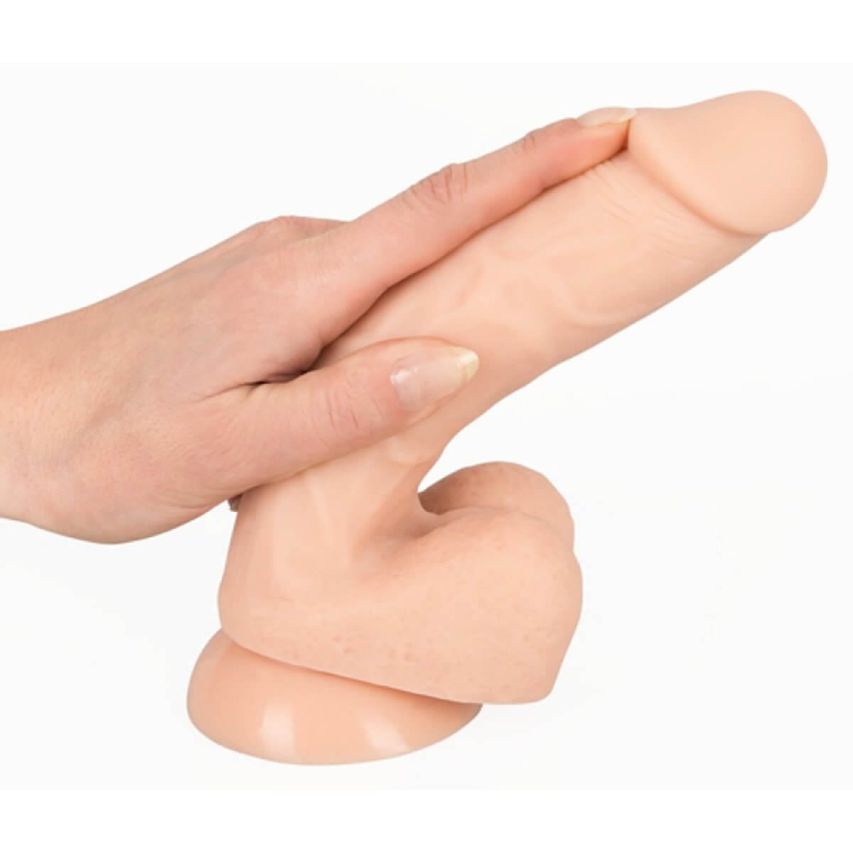 Lovetoy Real Extreme - Prótese Realística com Glande Definida, Veias Salientes, Escroto, Ventosa, Controle Remoto e 3 Modos de Vibrações - 12 x 3,5 cm - 3