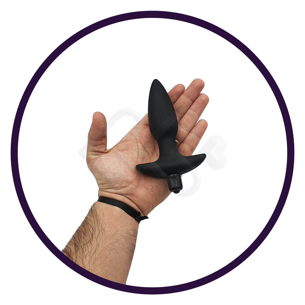 Plug Anal Cônico em Silicone com Cápsula Vibratória e 10 Modos de Vibração - Lovetoy Silicone Fantasy Anal Plug - 10 x 3,4 cm - 7