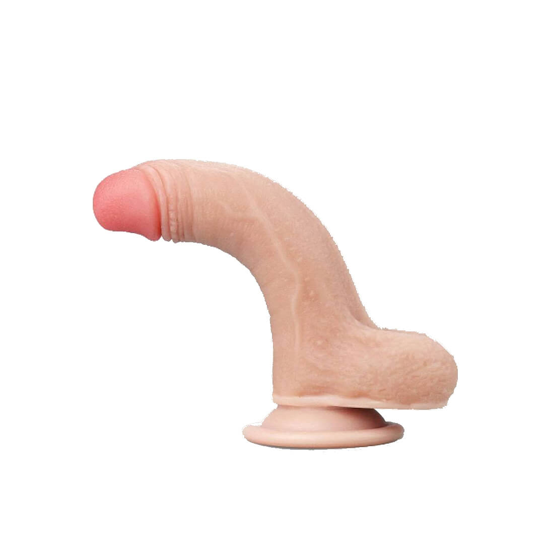 Prótese Realística em TPE com Pele Beliscável, Glande Definida, Veias Salientes, Escroto e Ventosa - Lovetoy Sliding Skin 7.0" | 12,3 x 3,6 cm | Disponível em 2 Cores - 8