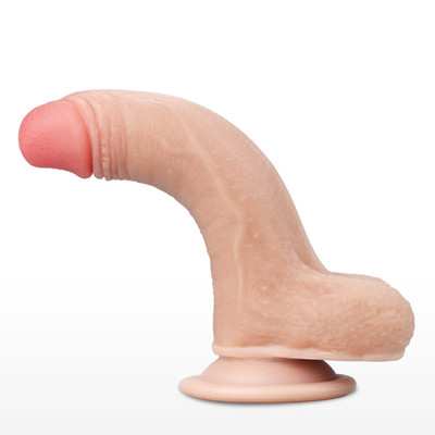 Foto 3 do produto Lovetoy Sliding-Skin Dong 6.5" - Prótese Realística com Glande Definida, Veias Salientes, Escroto e Ventosa - 12 x 3 cm