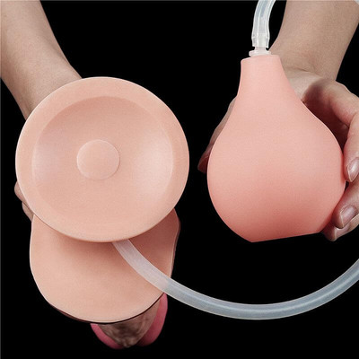 Foto 3 do produto Lovetoy Squirt Extreme 10" - Prótese Realística Ejaculadora com Pêra e Mangueira - 19 x 4,5 cm