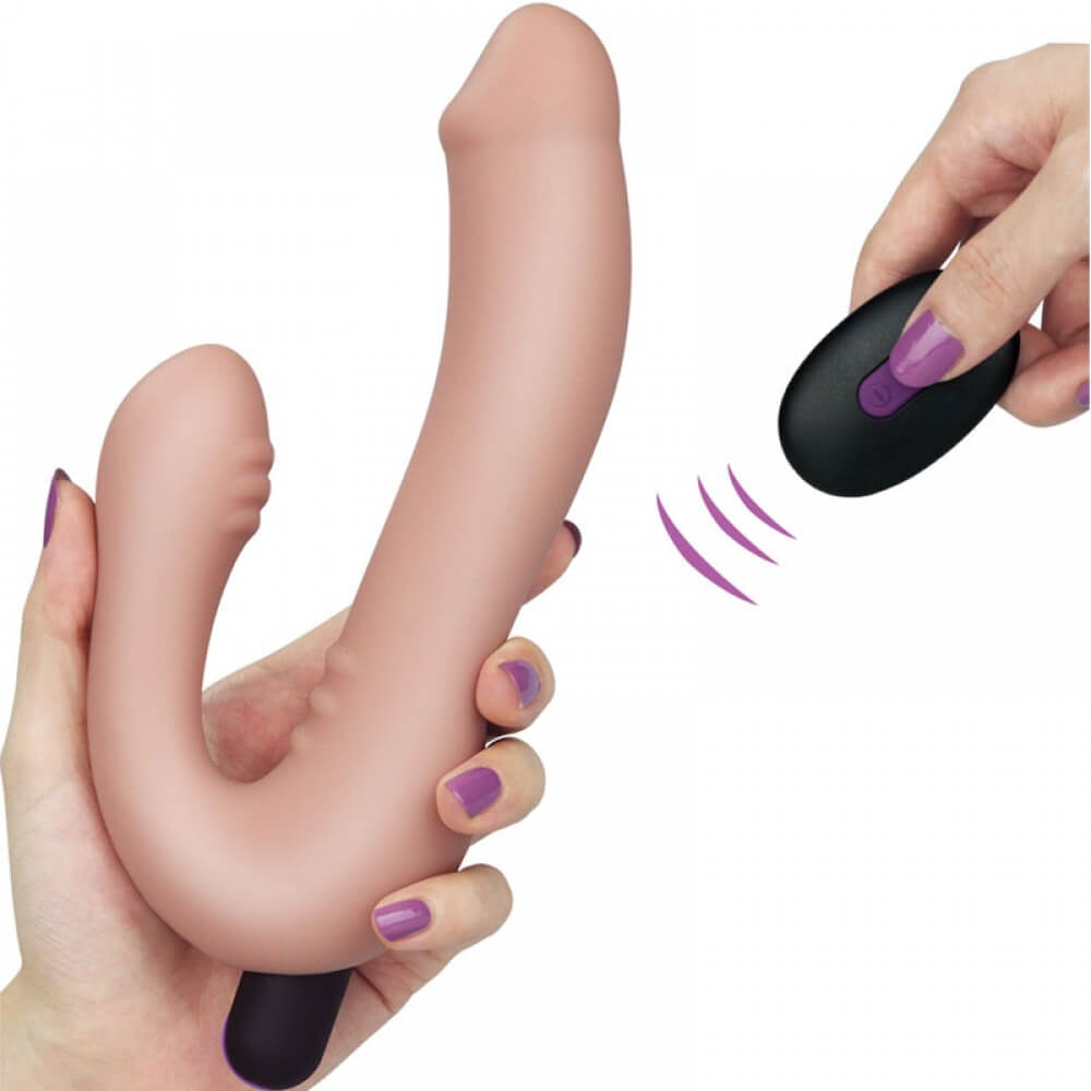 Strap On em Silicone com 10 Modos de Vibração, Cápsula Vibratória Recarregável e Controle Sem Fio - Lovetoy | 16 x 3,2 cm - 3