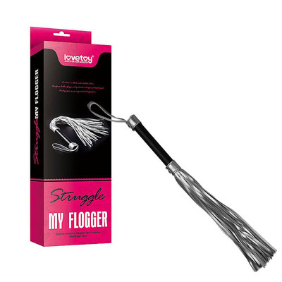 Foto 1 do produto Chicote com Tiras em Couro Sintético - Lovetoy Struggle My Flogger