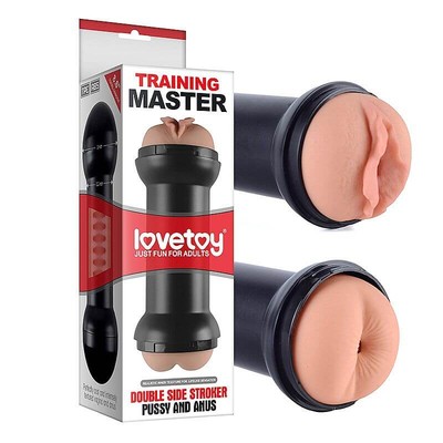 Foto 1 do produto Masturbador com Vagina, Ânus e Formato de Halter - Lovetoy Training Master - 21 x 7,6 cm