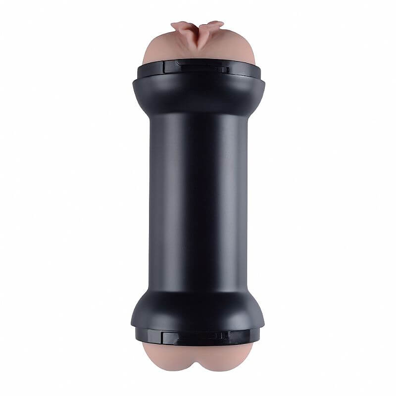 Masturbador com Vagina, Ânus e Formato de Halter - Lovetoy Training Master - 21 x 7,6 cm - 2
