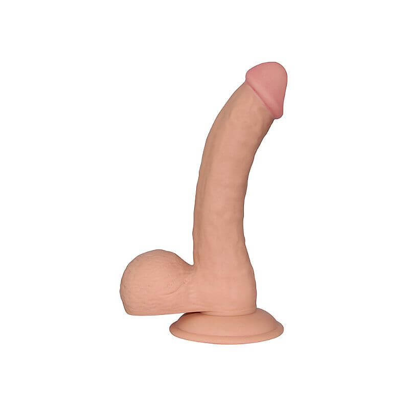 Prótese Realística em TPE com Glande Definida, Veias Suaves, Escroto e Ventosa - Lovetoy Ultra Soft Dude 8.8" | 16 x 4,5 cm - 2