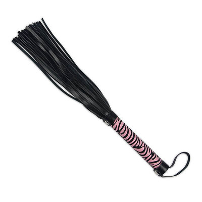 Foto 2 do produto Lovetoy Whip Me Baby - Chicote com Tiras Diversas em Couro Sintético - 25 cm | Cor: Rosa