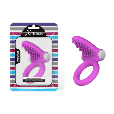Foto 1 do produto Lovetoy X-Basic - Anel Peniano com Estimulador de Clítoris e Vibração Única | Cor: Roxo