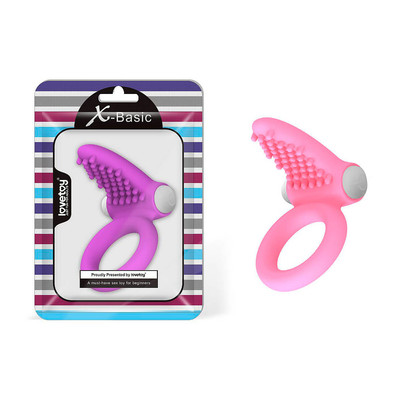 Foto 1 do produto Lovetoy X-Basic - Anel Peniano com Estimulador de Clítoris e Vibração Única | Cor: Rosa