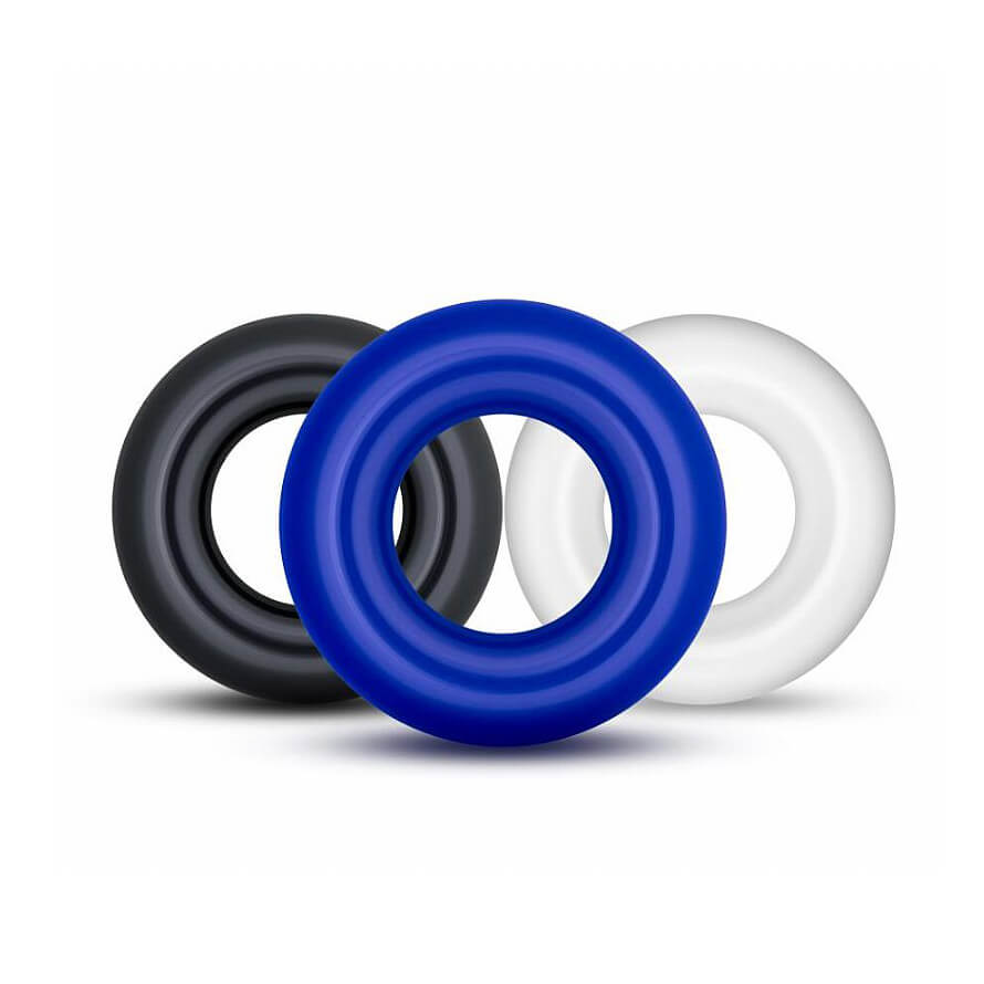 Lovetoy X-Basic - Kit com 3 Anéis Penianos de Borracha - 2
