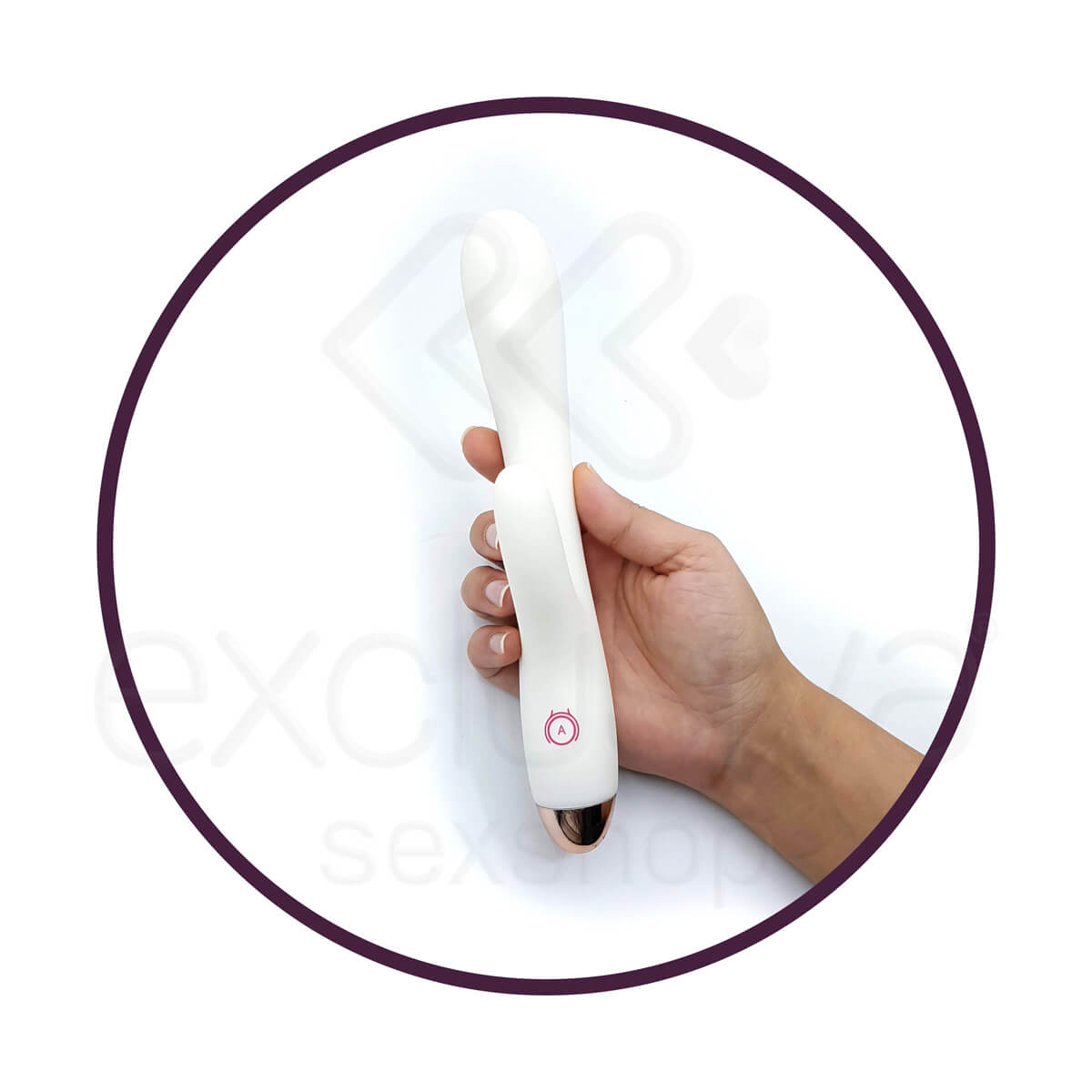 Lu Ding - Vibrador Estimulador de Ponto G e Clítoris em Silicone Recarregável com Aplicativo - 22,2 x 3,4 cm - 3