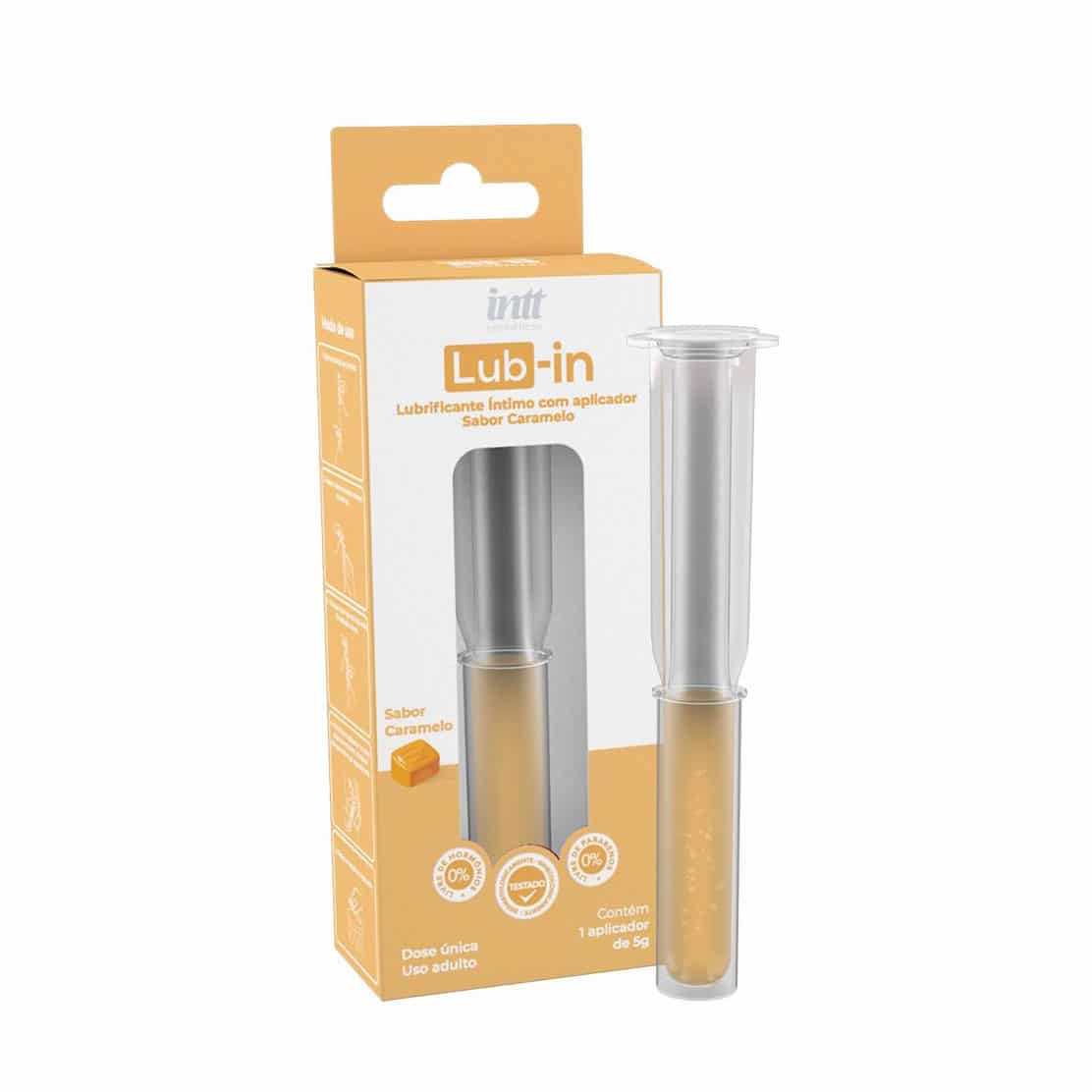 Lubrificante Íntimo Beijável com Aplicador - Intt Wellness Lub-In | 5g | Disponível em 3 Sabores - 3