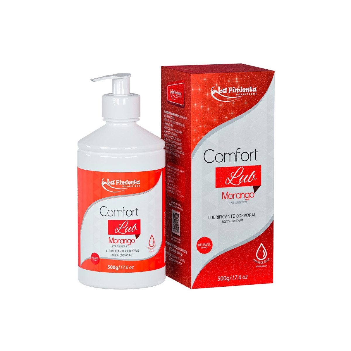 Lubrificante Corporal Beijável à Base D'Água - La Pimienta Comfort Lub | 500g | Disponível em 7 Sabores - 11